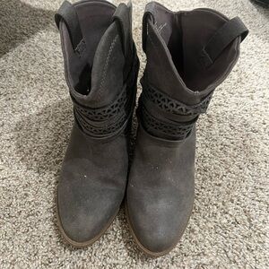 Kohl's Charcoal Ankle Booties